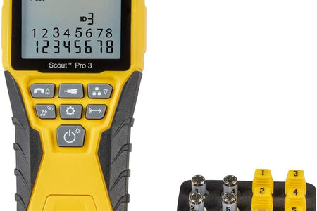 VDV501-851 Cable Tester Kit with Scout Pro 3 for Ethernet / Data, Coax / Video and Phone Cables, 5 Locator Remotes, Yellow