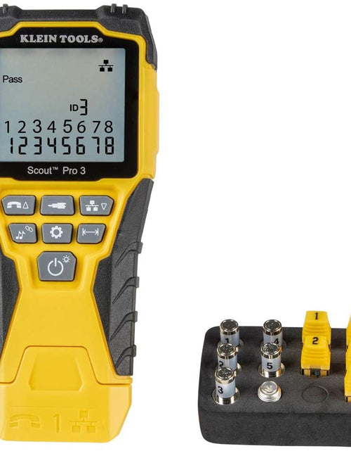 Load image into Gallery viewer, VDV501-851 Cable Tester Kit with Scout Pro 3 for Ethernet / Data, Coax / Video and Phone Cables, 5 Locator Remotes, Yellow
