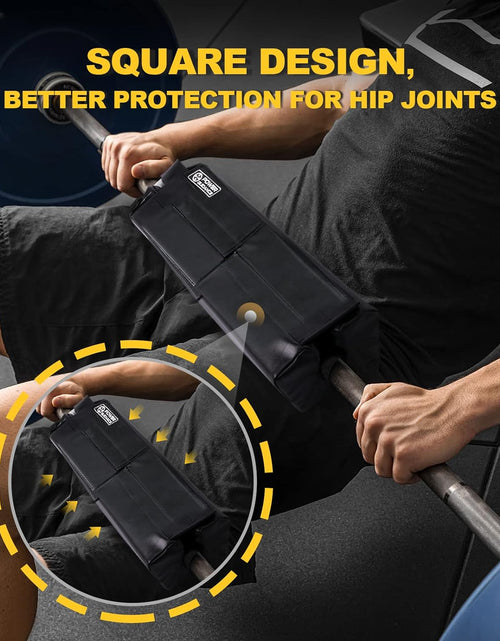 Load image into Gallery viewer, Square Hip Thrust Pad Barbell Squat Pad Protective Pad for Barbell Bench Press, Barbell Hip Thrusts, Weight Lifting, Squats, Lunges - Fit Standard and Olympic Bars
