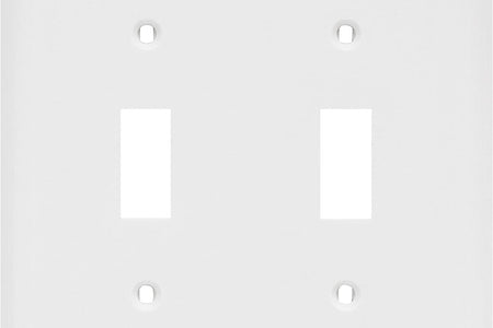 Double Oversized Wall Plate Cover, 2 Gang, Unbreakable Faceplate, X 4.9”, Screws Included, White,  Toggle Switch Wallplate, 1 Pack
