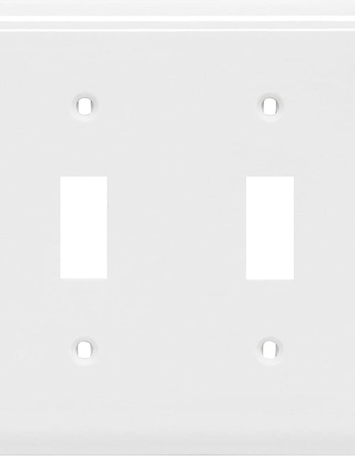 Load image into Gallery viewer, Double Oversized Wall Plate Cover, 2 Gang, Unbreakable Faceplate, X 4.9”, Screws Included, White,  Toggle Switch Wallplate, 1 Pack
