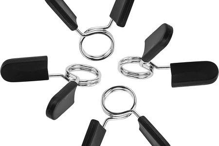 Barbell Clamps Dumbbell Spring Clip Circlip Collars 1 Inch Weight Bars Clips Fitness Weightlifting Lock Buckle 1 Inch for Standard Bar Barbell Strength Training Gym Accessory