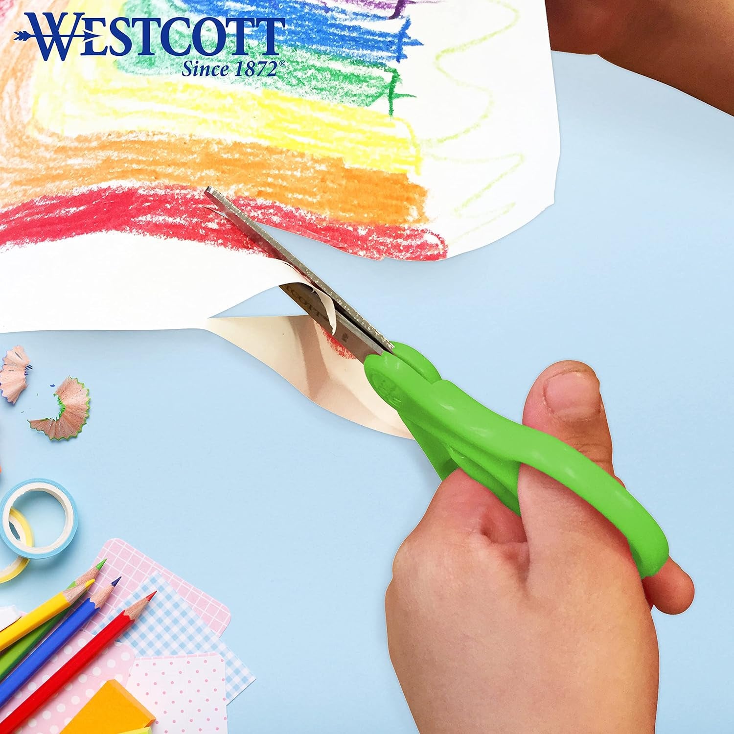 Scissors for Kids, 5’’ Pointed Safety Scissors, Assorted, 2 Pack (13132)