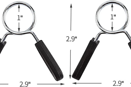 Barbell Clamps Dumbbell Spring Clip Circlip Collars 1 Inch Weight Bars Clips Fitness Weightlifting Lock Buckle 1 Inch for Standard Bar Barbell Strength Training Gym Accessory