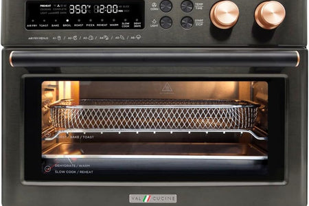 26.3 QT/25 L Extra-Large Smart Air Fryer Toaster Oven, 10-In-1 Convection Countertop Oven Combination, Black Matte Stainless Steel