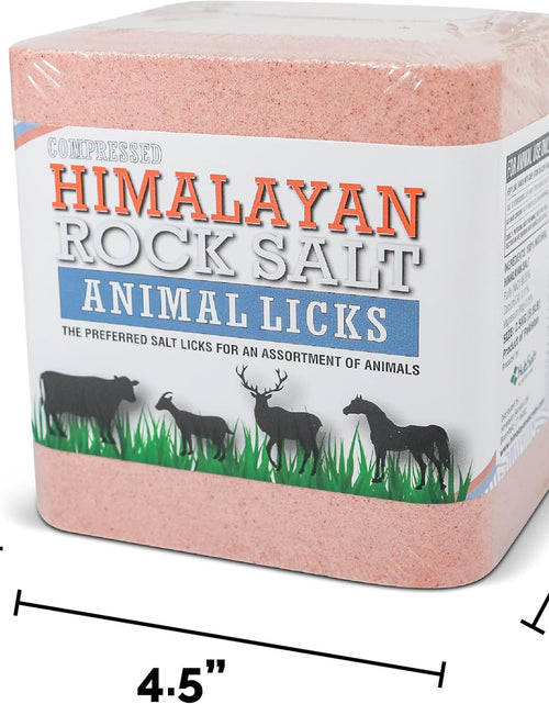 Load image into Gallery viewer, ® 5.5LB (2.5KG) Compressed Pink Himalayan Salt Lick | for Livestock and Wildlife Animals | 100% Pure &amp; Natural Feed Salt Block | Natural Minerals and Trace Elements
