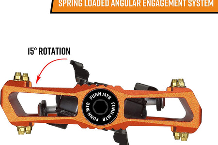 Ripper Mountain Bike Clipless Pedal Set, Rocker Clip Mechanism, SPD Compatible, 9/16-Inch Crmo Axle